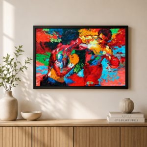 Cuadro Pintura Rocky Balboa Vs Apollo Creed