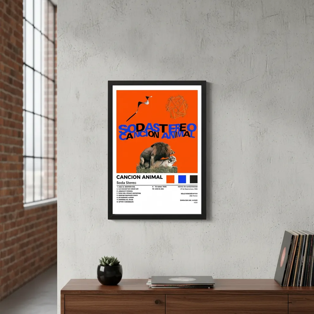 Cuadro Decorativo Soda Stereo - Canción Animal - A3 30x40 Cm