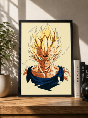 Cuadro Decorativo Dragon Ball Z - Vegeta 07 - A3 30x40 Cm