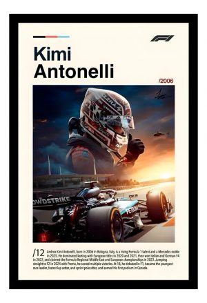 Cuadro Decorativo Formula 1 - Kimi Antonelli 02 - A3 30x40