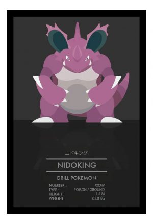 Cuadro Decorativo Anime - Pokemon 67 - A3 30x40 Cm