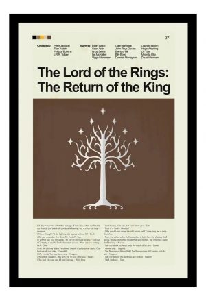 Cuadro Decorativo Cine El Señor De Los Anillos 20 - A3 30x40