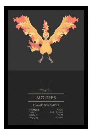 Cuadro Decorativo Anime - Pokemon 41 - A3 30x40 Cm