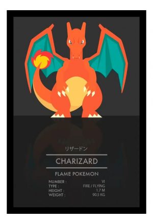 Cuadro Decorativo Anime - Pokemon 61 - A3 30x40 Cm