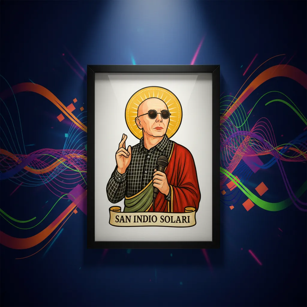 Cuadro Decorativo Musica - Indio Solari 03 - A3 30x40