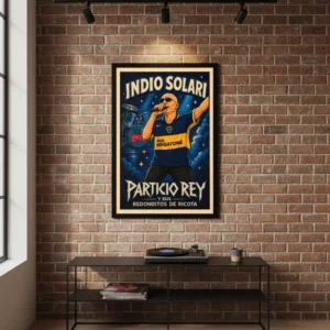 Cuadro Decorativo Musica - Indio Solari 04 - A3 30x40