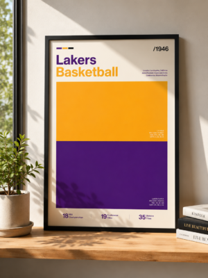 Cuadro Decorativo NBA - LA Lakers 04 - A3 30x40 Cm