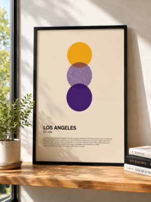Cuadro Decorativo NBA - LA Lakers 03 - A3 30x40 Cm