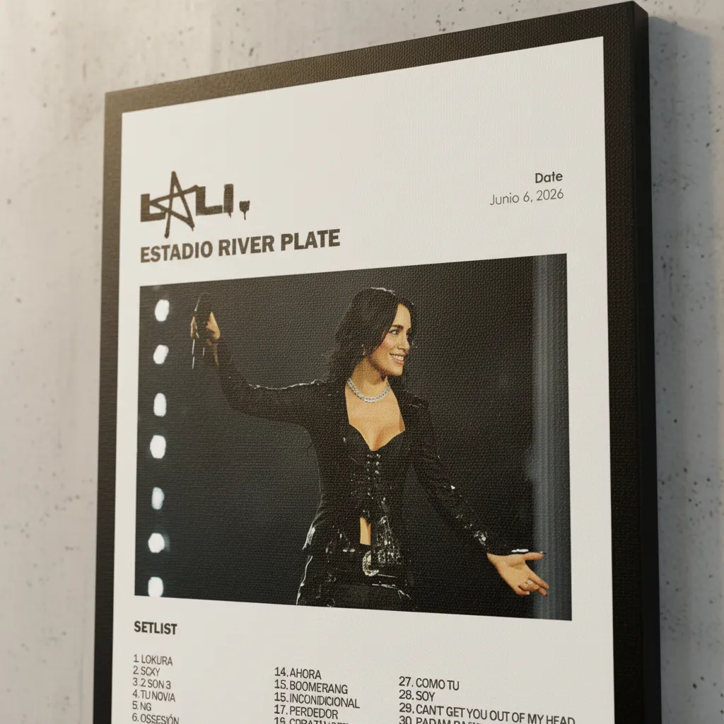 Cuadro Decorativo - Lali River 6/6 (Setlist) - A3 30x40 - Imagen 2
