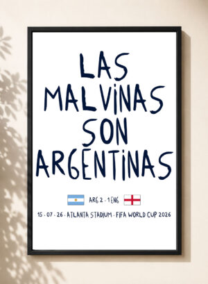Cuadro Malvinas Argentinas Mundial 2026 02 - A3 30x40 Cm