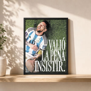 Cuadro Motivacional Lionel Messi - Valio la pena
